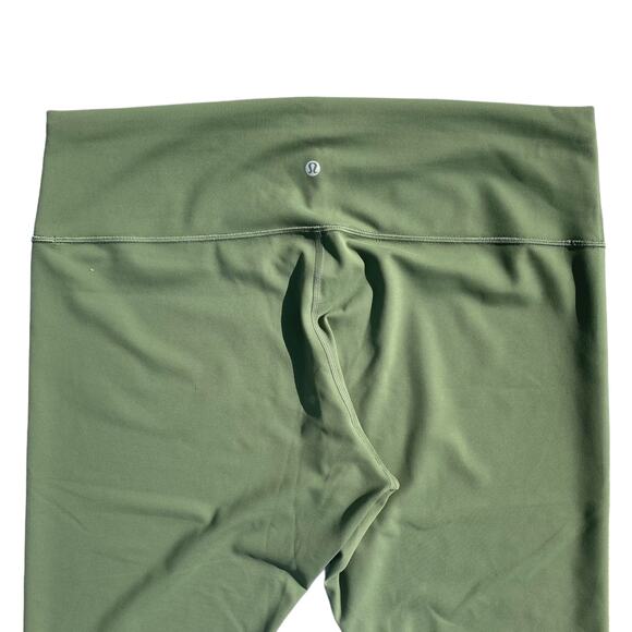 Lululemon Wunder Train Leggings High Rise Tight 25" Green Twill Size 20 - Picture 8 of 11
